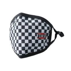 2-Ply Black & White Checkerboard Reusable Non-Medical Breathable & Adjustable Ear Loops Face Masks (5-Pcs Pack)