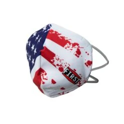 2-Ply Distressed USA Flag Reusable Non-Medical Breathable & Elastic Ear Bands Face Masks (5-Pcs Pack)