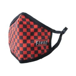 3-Ply Black/Red Checkerboard Reusable Non-Medical Breathable & Adjustable Ear Loops Face Masks (5-Pcs Pack)
