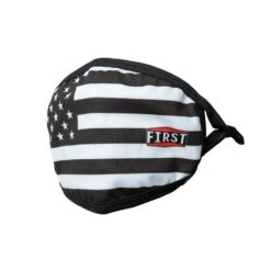 3-Ply Black/White USA Flag Reusable Non-Medical Breathable & Adjustable Ear Loops Face Masks (5-Pcs Pack)