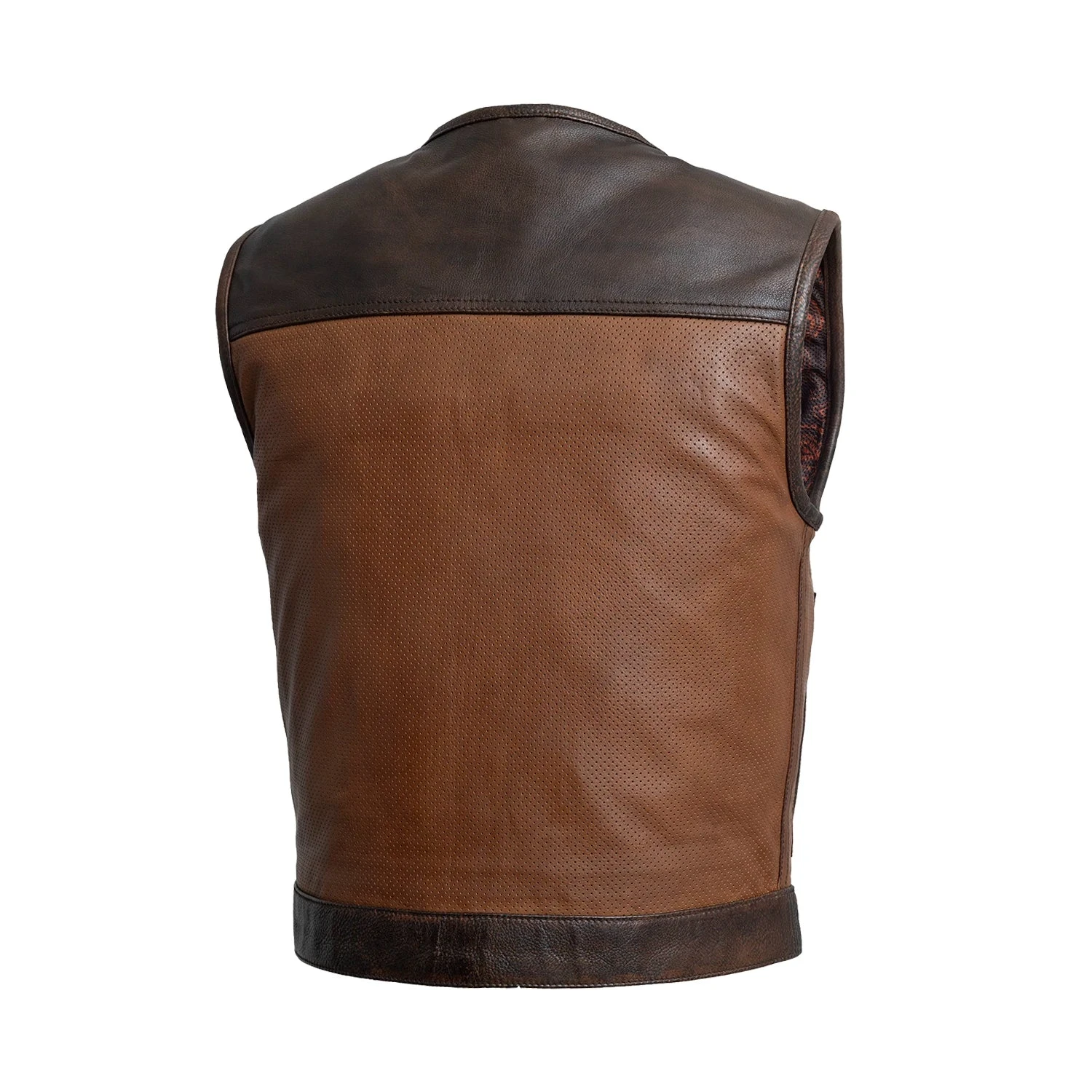 Lowside Gunner Men's Perforated Leather Vest - Image 2