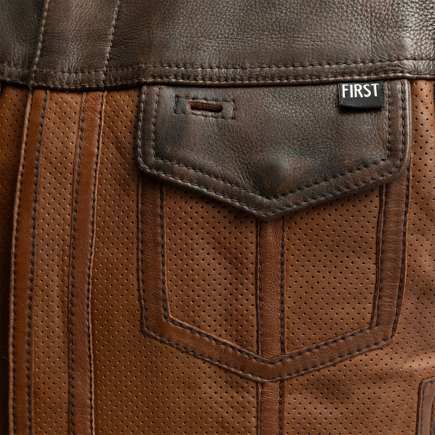 Lowside Gunner Men's Perforated Leather Vest - Image 4