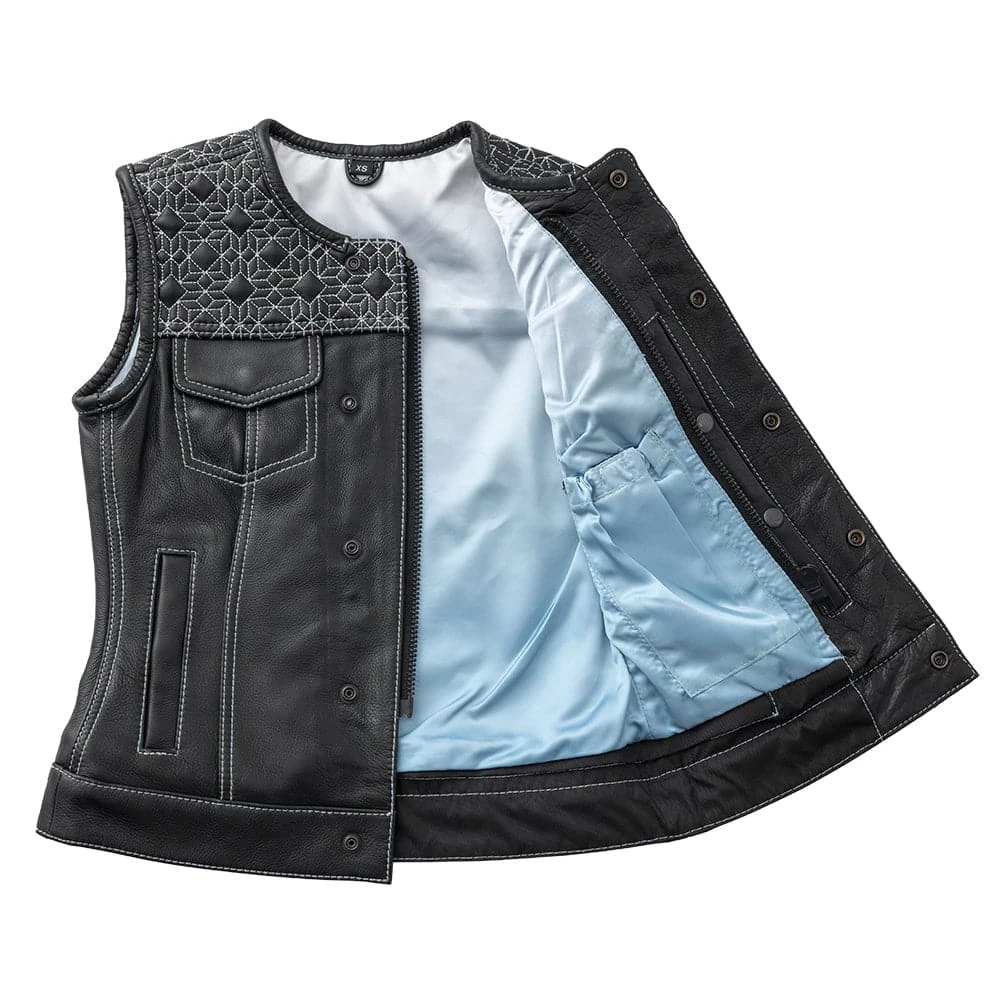 Angelite Women's Motorcycle Leather Vest - Limited Edition - Image 2