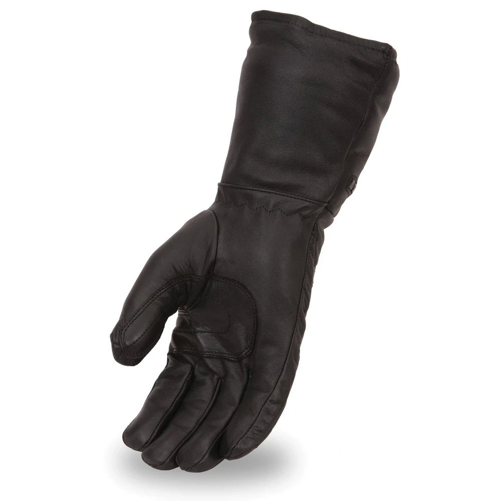 Black Rock Men's Leather Gauntlet Gloves - Image 2
