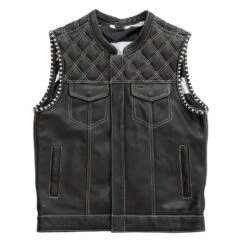 Burton - Men's Club Style Leather Vest - Limited Edition