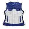 Cobalt -Women's Motorcycle Leather Vest - Limited Edition