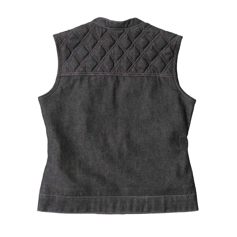 Eclipse Women's Club Style Denim Vest - Limited Edition - Image 2