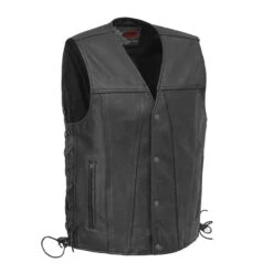 Gambler Men's Motorcycle Leather Vest