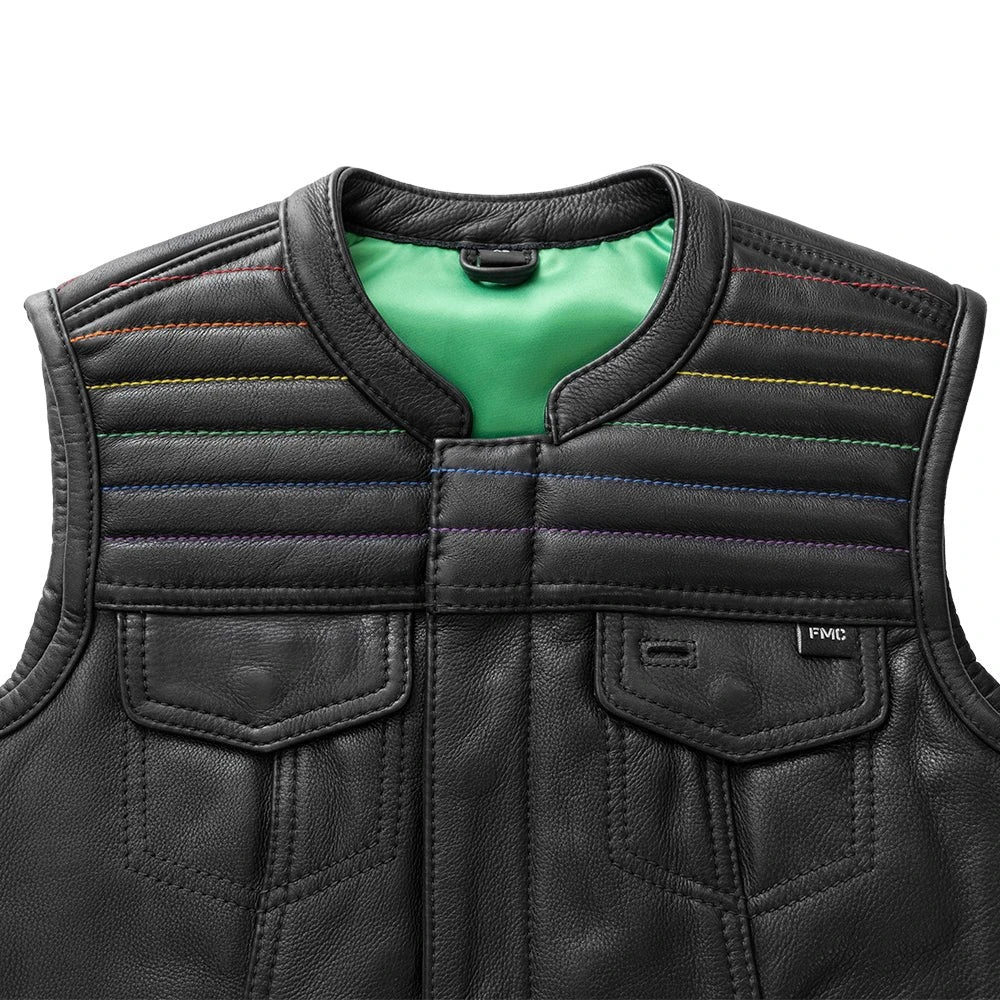 Garland Women's Club Style Motorcycle Leather Vest - Limited Edition - Image 8