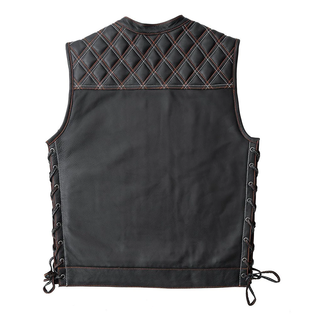 Jack - Men's Leather Motorcycle Vest - Image 2