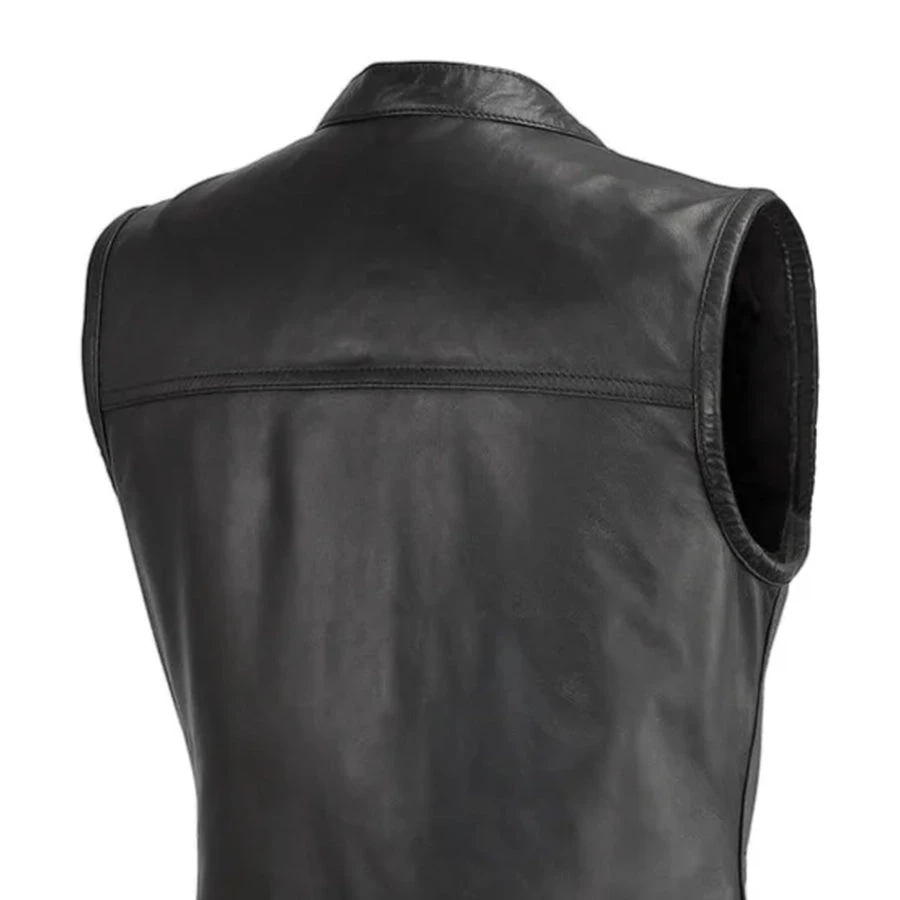 Ludlow Women's Motorcycle Leather Vest - Image 5