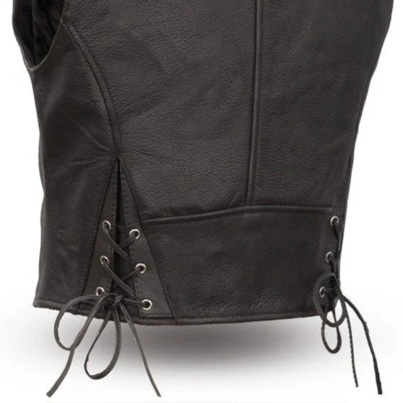 Montana Women's Motorcycle Leather Vest - Image 5