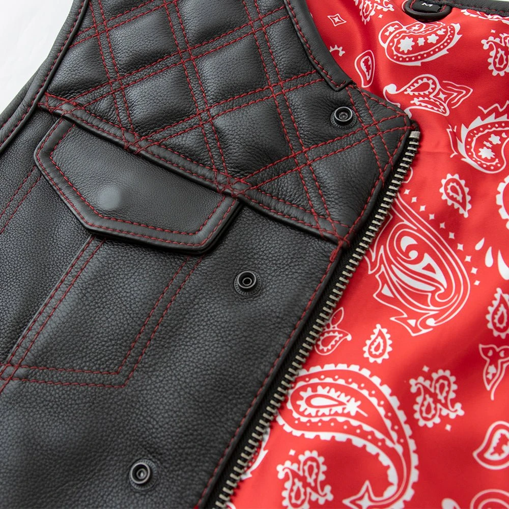 Nova - Men's Leather Lowside Vest - Limited Edition - Image 4