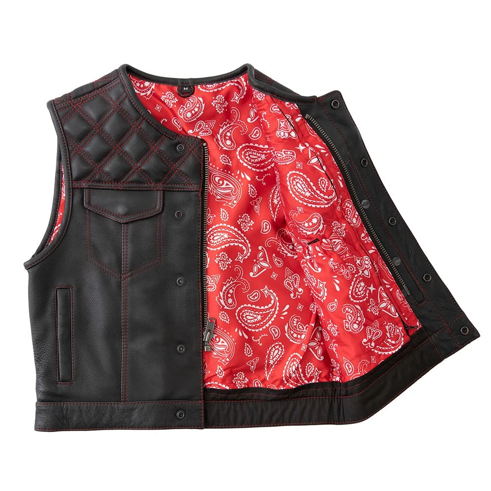 Nova - Men's Leather Lowside Vest - Limited Edition - Image 2