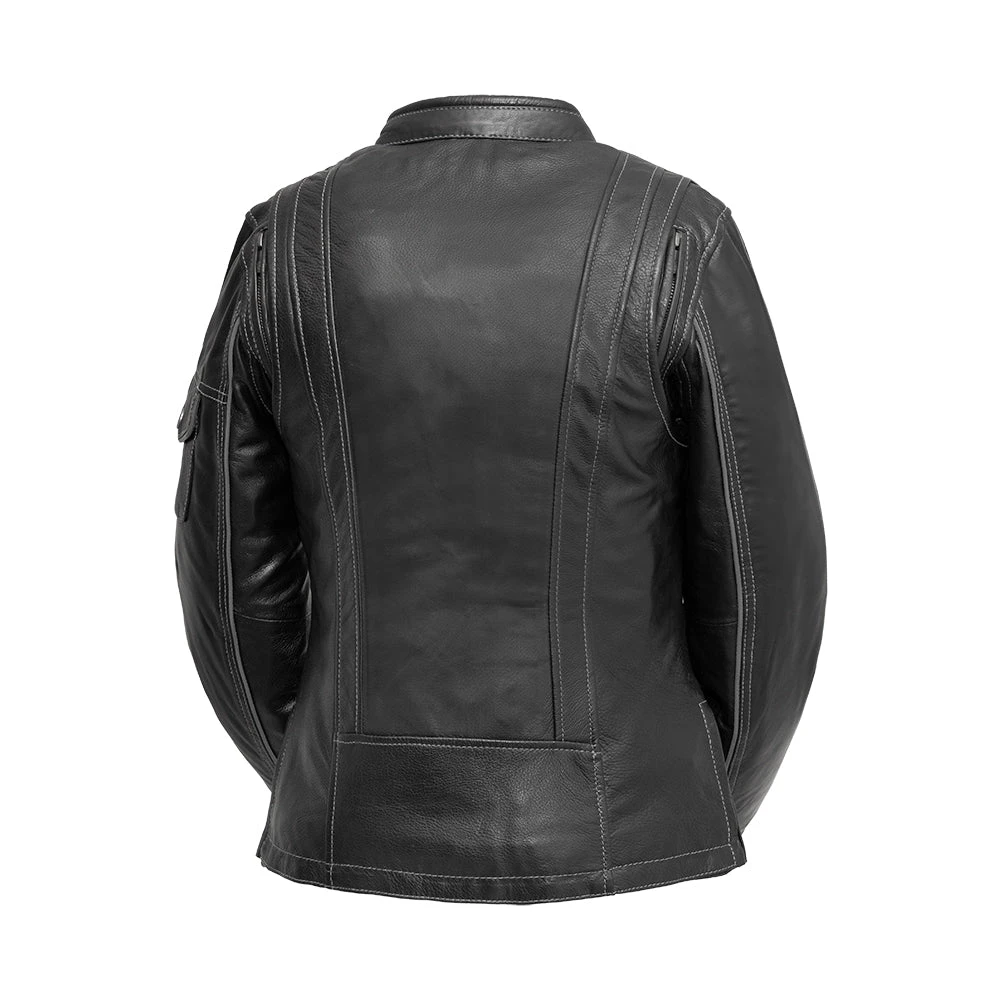 Outlander - Women's Motorcycle Leather Jacket - Image 2