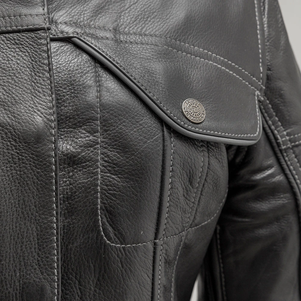 Outlander - Women's Motorcycle Leather Jacket - Image 3