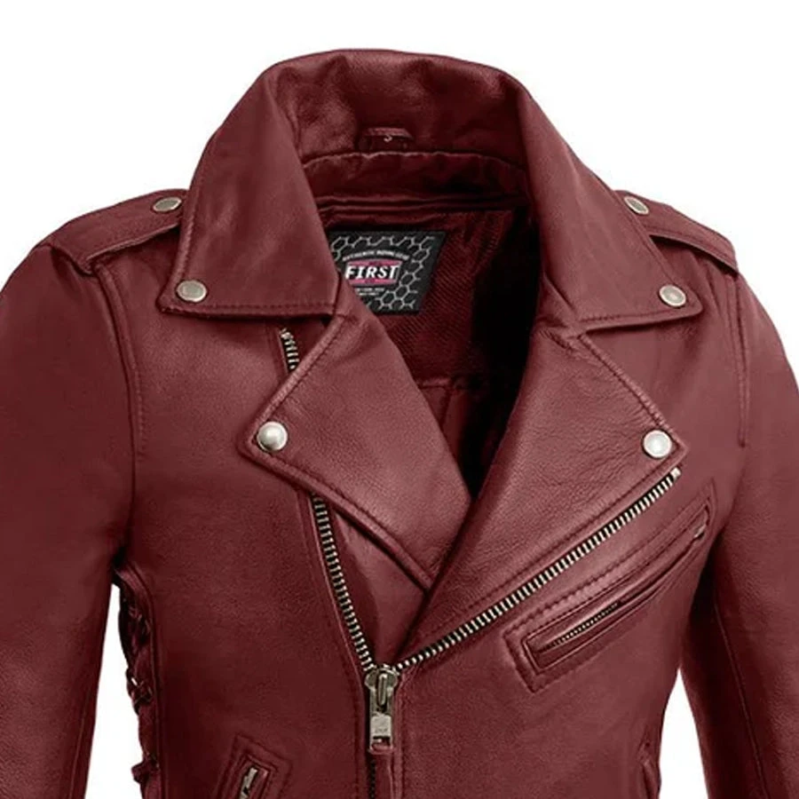 Popstar Women'sMotorcycle Leather Jacket - Image 11