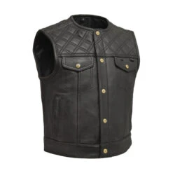 Shell Shock Men's Motorcycle Leather Vest (limited Edition)