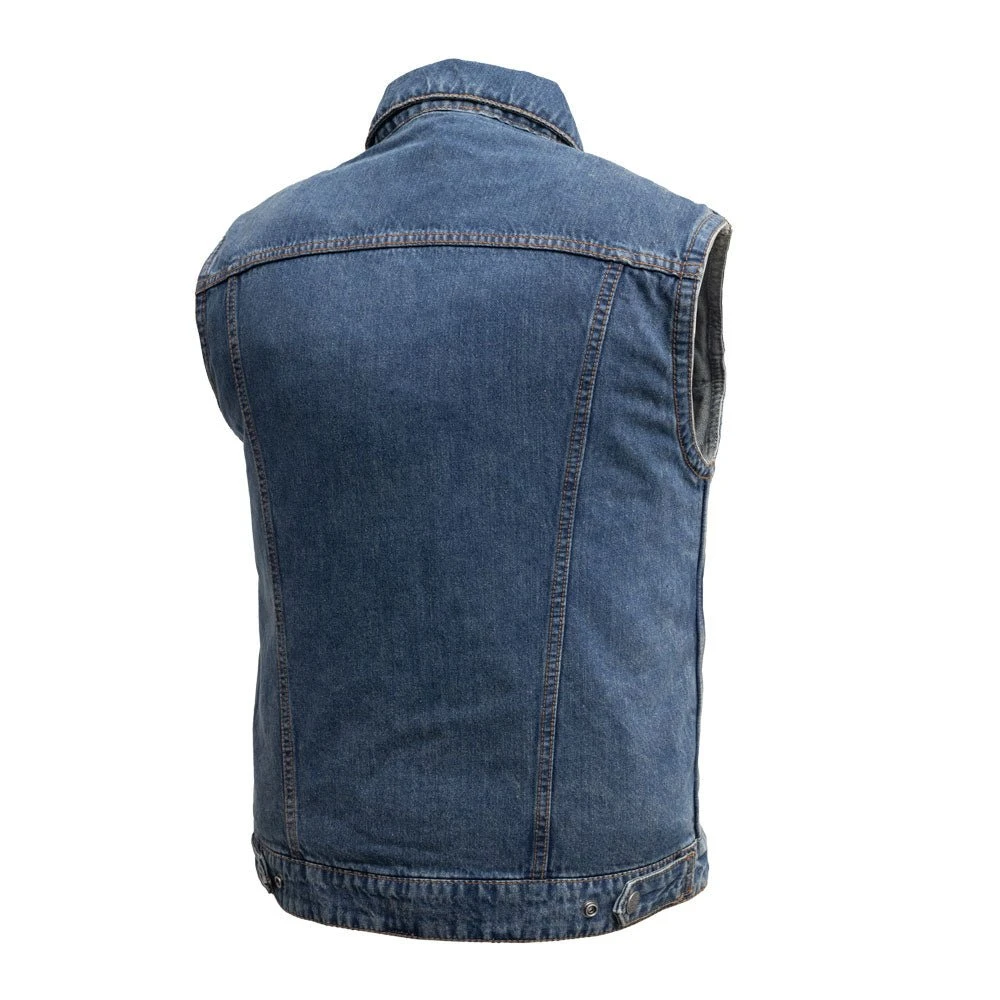 Showdown Motorcycle Lightweight Denim Vest - Image 2