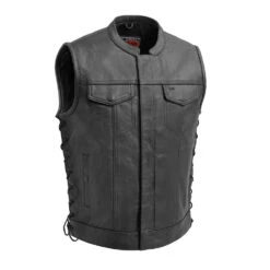 Sniper Men's Motorcycle Leather Vest