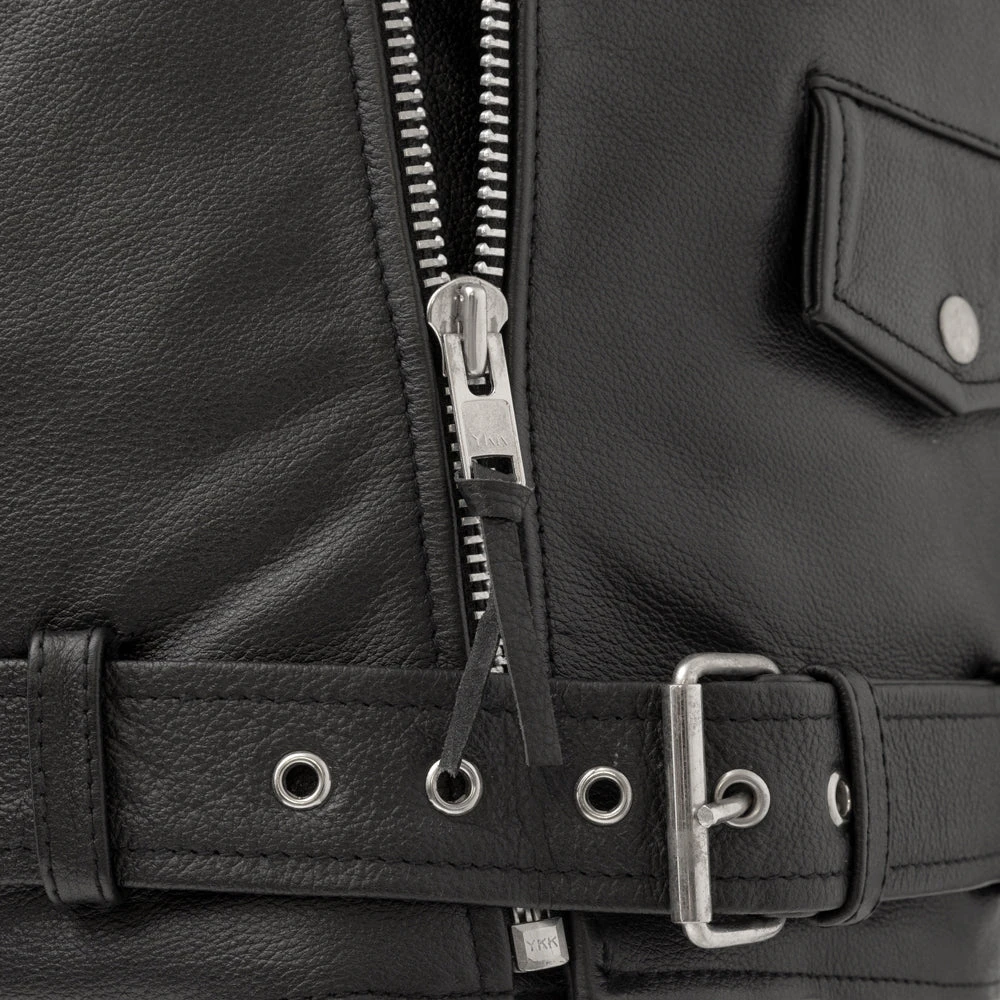 Superstar Men's Motorcycle Leather Jacket - Image 3