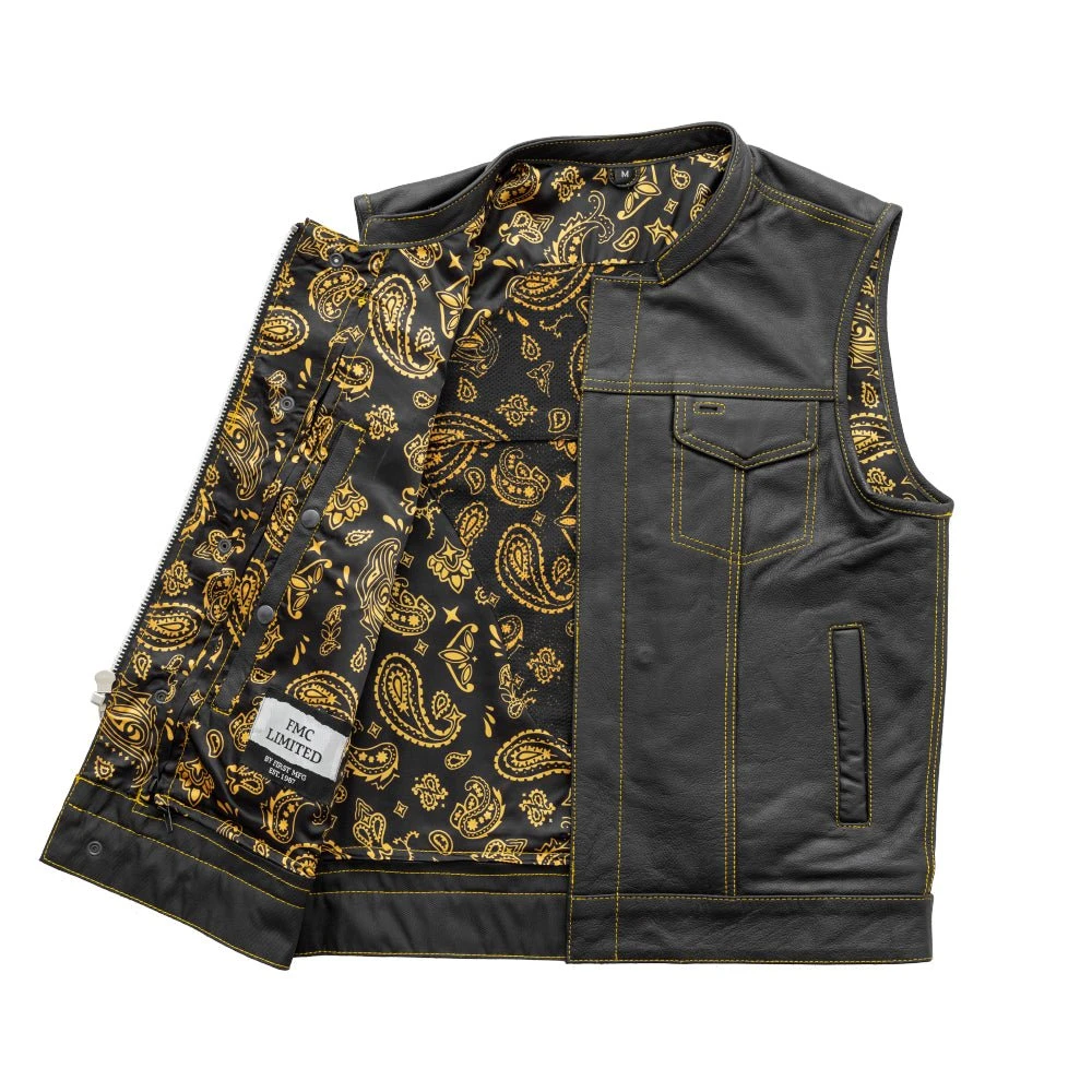 The Cut Men's Motorcycle Leather Vest, Multiple Color Options - Image 6