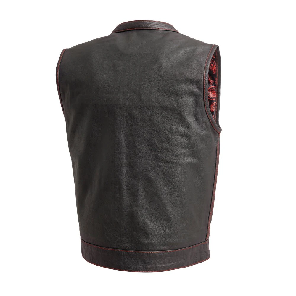 The Cut Men's Motorcycle Leather Vest, Multiple Color Options - Image 17