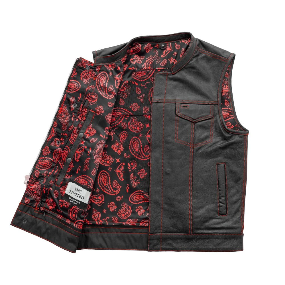 The Cut Men's Motorcycle Leather Vest, Multiple Color Options - Image 18