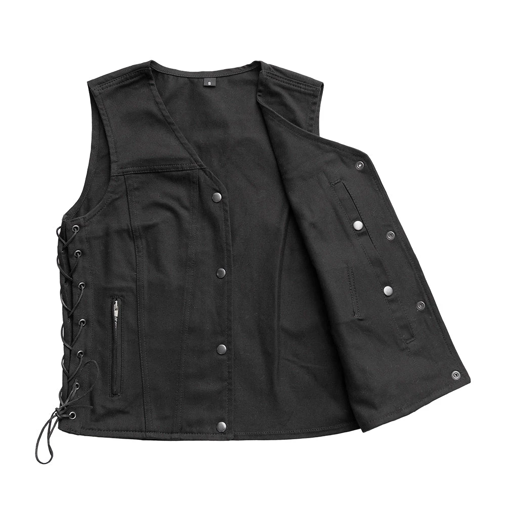 Tiff Women's Motorcycle Twill Vest - Image 3