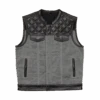 Waxed Hunt Club - Men's Motorcycle Vest (Limited Edition) Grey