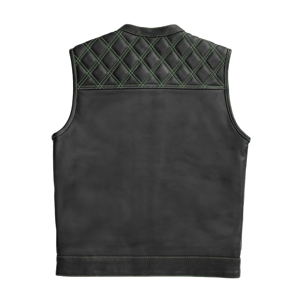 Whaler Green - Men's Club Style Leather Vest (Limited Edition) - Image 2