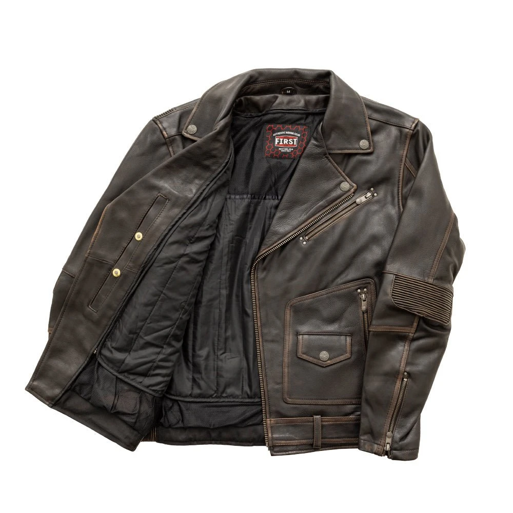 Wrath Men's Motorcycle Leather Jacket - Image 3